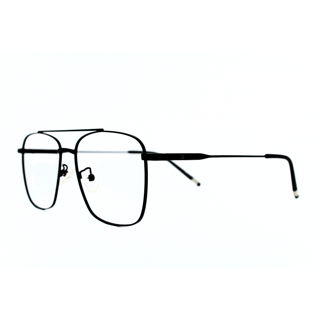 Jubleelens Metal Square5836 Square Matt Black Eyeglasses Elevate Your Look with Timeless Style