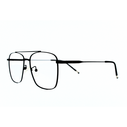 Jubleelens Metal Square5836 Square Matt Black Eyeglasses Elevate Your Look with Timeless Style