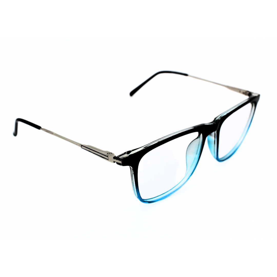 Full Rim Rectangle Neon Blue Eyeglasses Frame Model No. 126703 Unisex