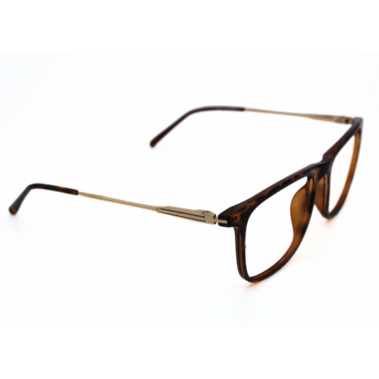 Chic Tortoise Color Rectangle Eyeglass Frames for Timeless Elegance Model No. 126703