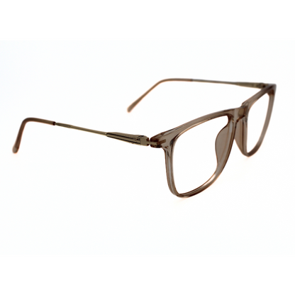 Transparent Brown Color Rectangle Eyeglass Frames -Suitable for Unisex Model No. 126703