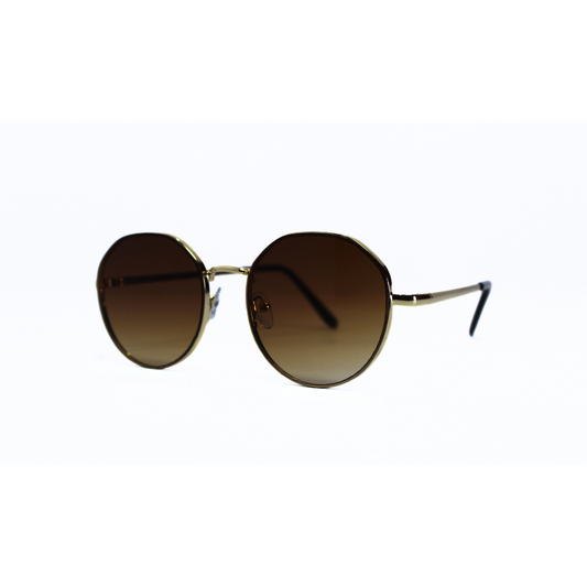 Jubleelens Round Brown Sunglasses - Golden A Timeless Classic with a Warm and Stylish Touch