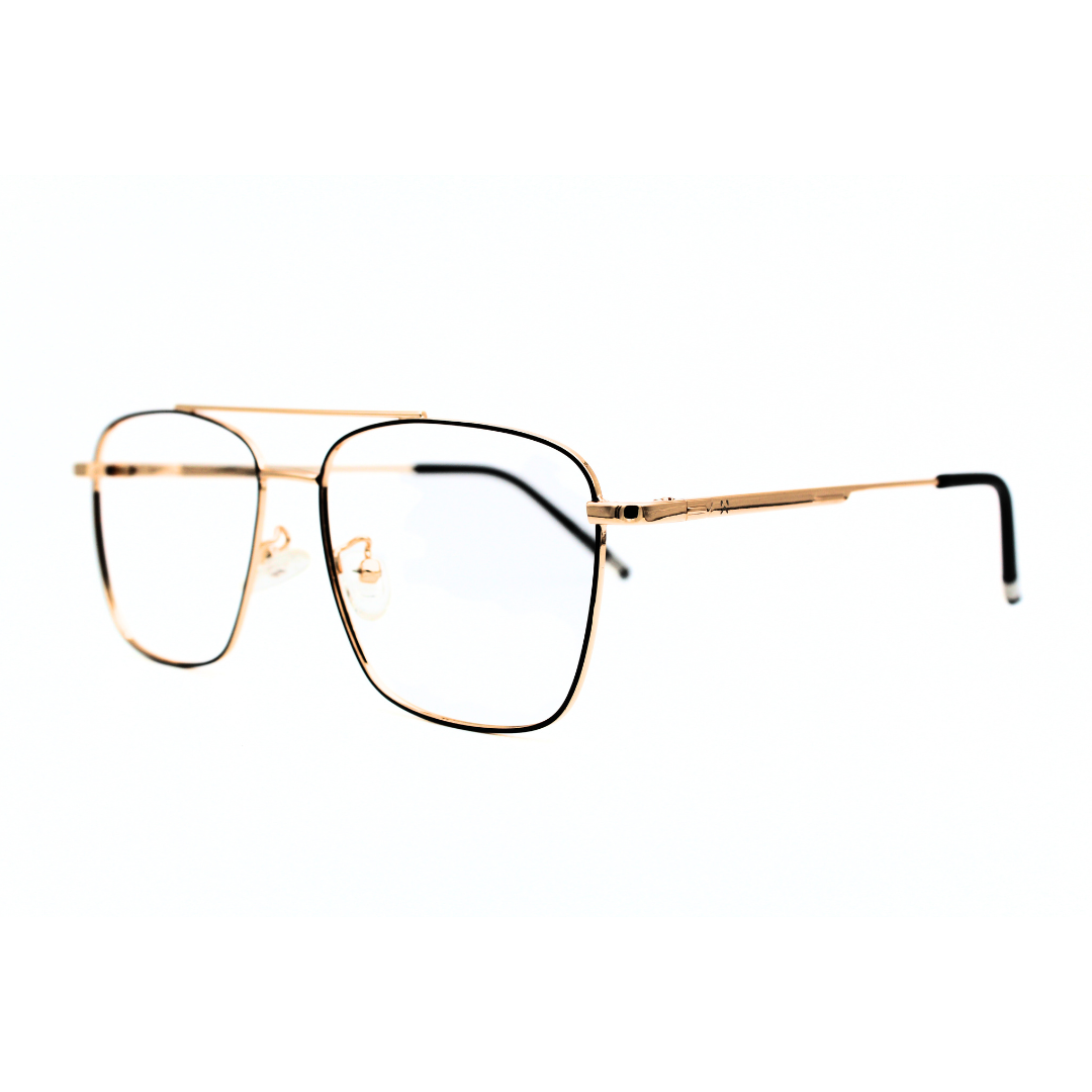 Jubleelens Metal Square5838 Square Black Golden - Golden Black Eyeglasses Your New Favorite Frame