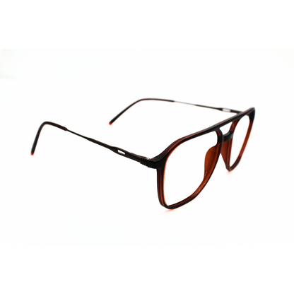 Jubleelens Stylish Aviator Eyeglasses - Glossy Brown 220806