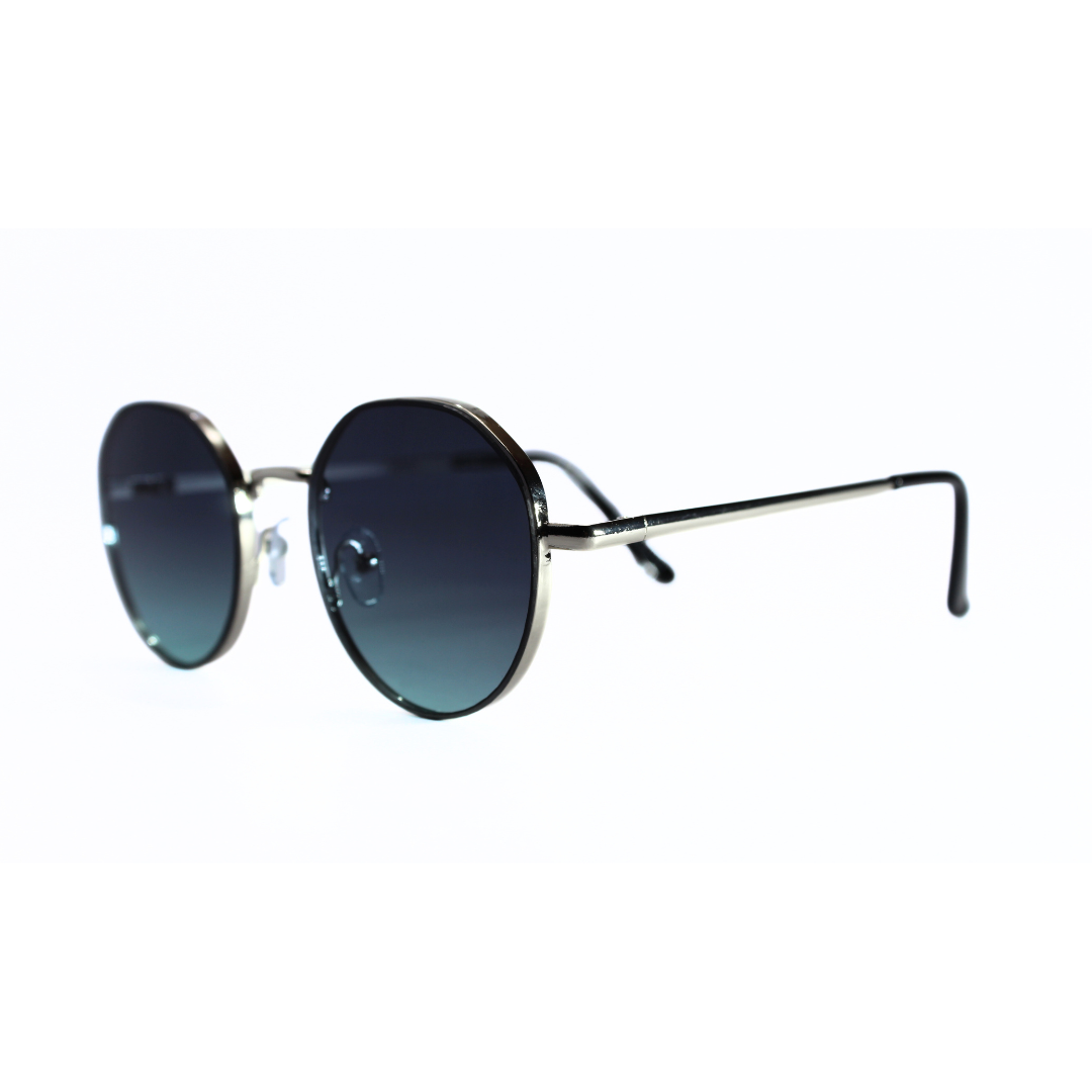 Jubleelens Round Dark Green Sunglasses - Silver Make a Statement with These Unique and Eye-Catching Shades