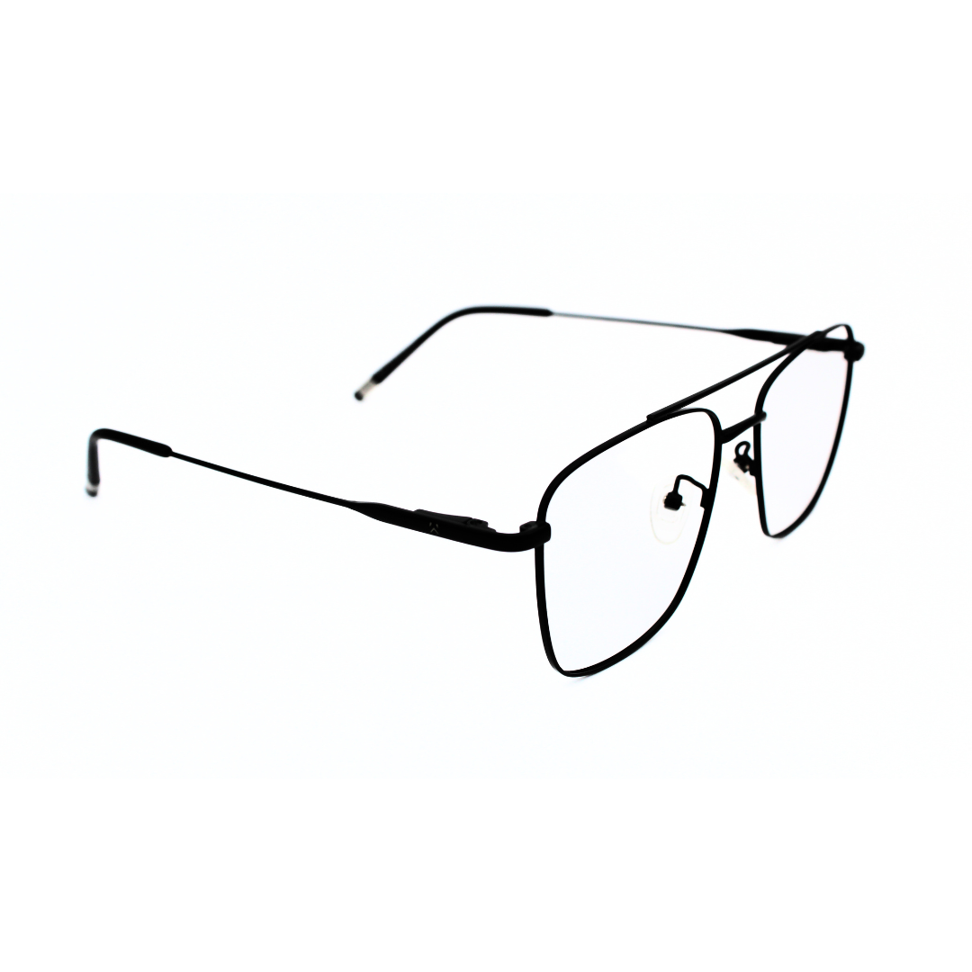 Jubleelens Metal Square5836 Square Matt Black Eyeglasses Elevate Your Look with Timeless Style