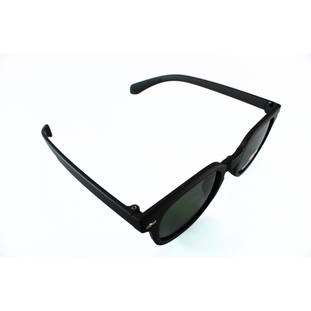 Jubleelens Wayfarer Matte Black Sunglasses - Green Polarized 2 A Stylish and Functional Pair with Superior Sun Protection