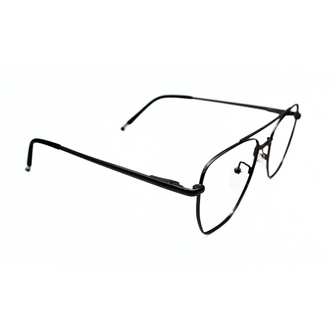 Jubleelens Metal Square5837 Square Gunmetal - Gunmetal Black Eyeglasses Elevate Your Look with Bold Sophistication