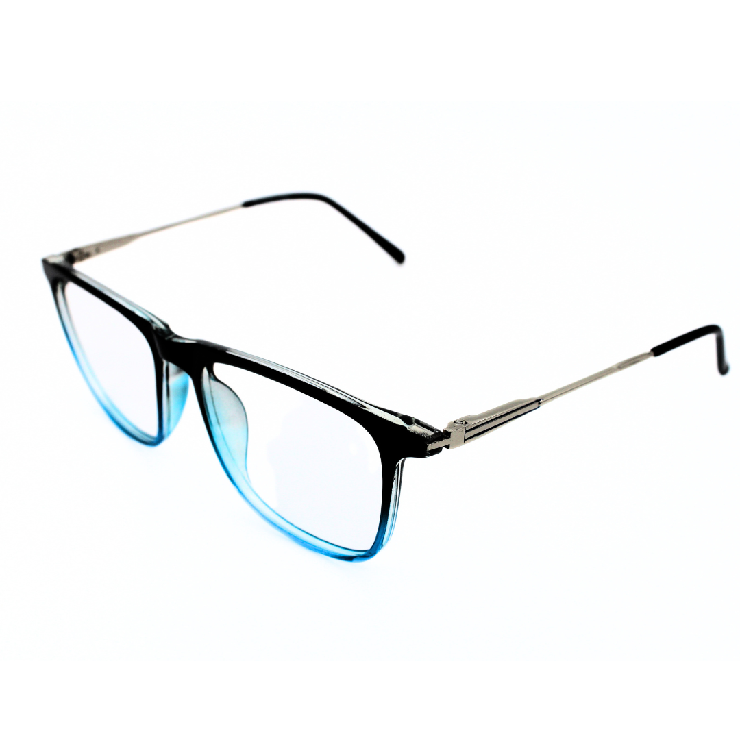 Full Rim Rectangle Neon Blue Eyeglasses Frame Model No. 126703 Unisex