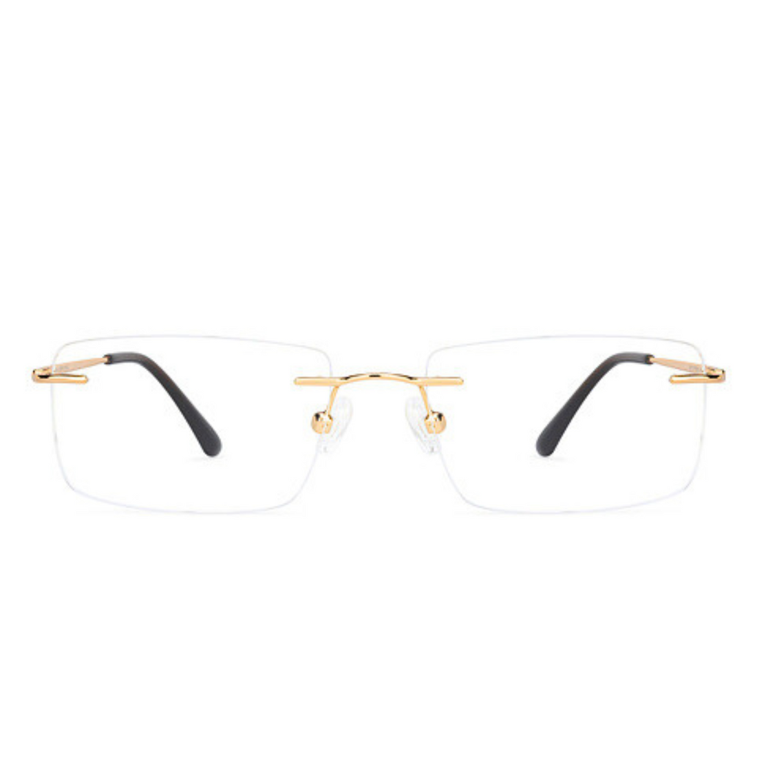 Titanium Golden Rimless Eyeglasses Frame
