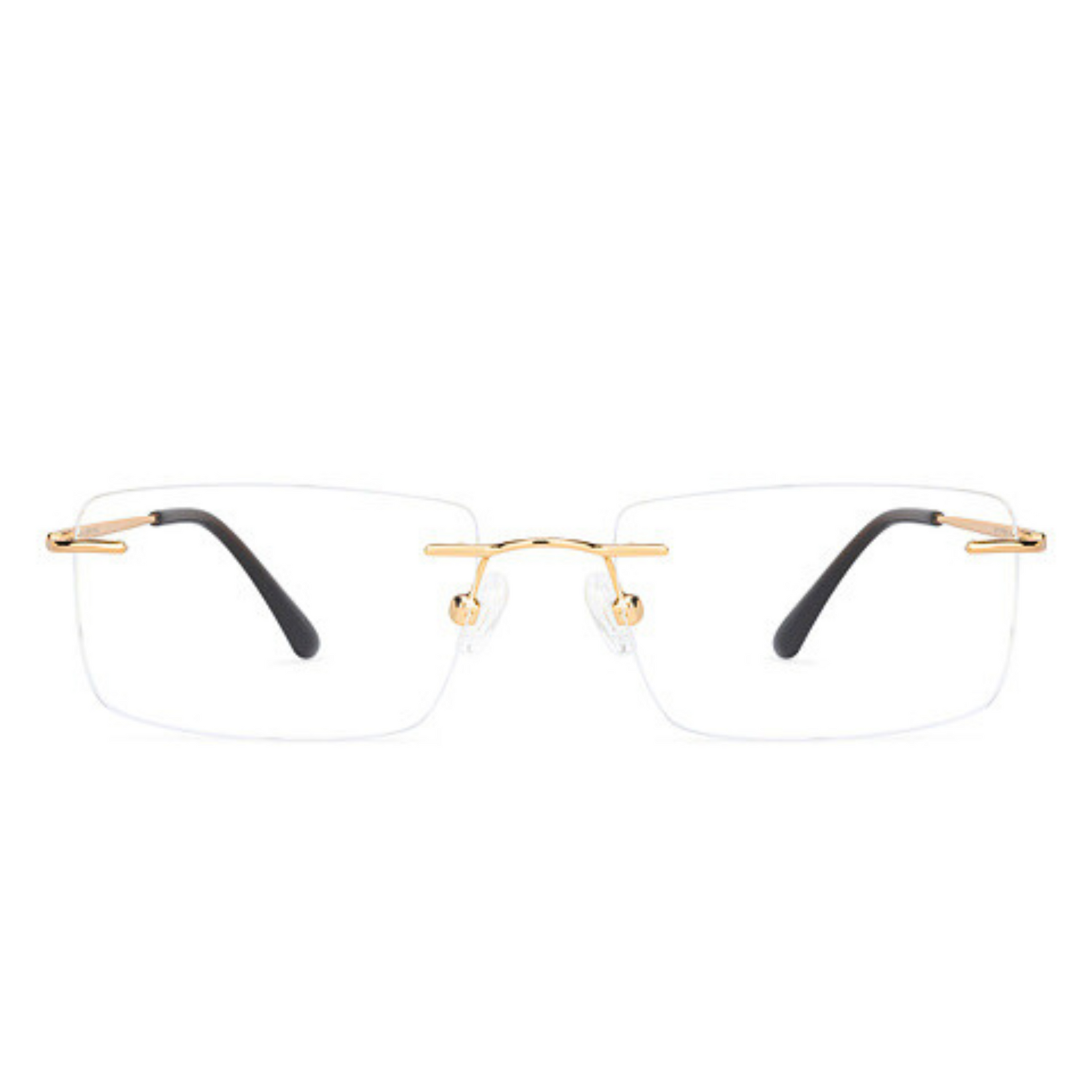 Titanium Golden Rimless Eyeglasses Frame