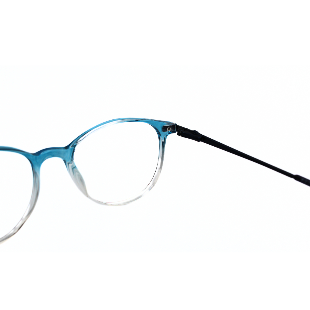 Jubleelens TRO16 Gredle Blue Silver Dark Eyeglasses A Frame for Every Face Shape