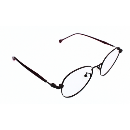 Jubleelens Metal Round Frame 5872 Round Matt Maroon Eye Glass - Protect Your Eyes in Style with These Round Frames