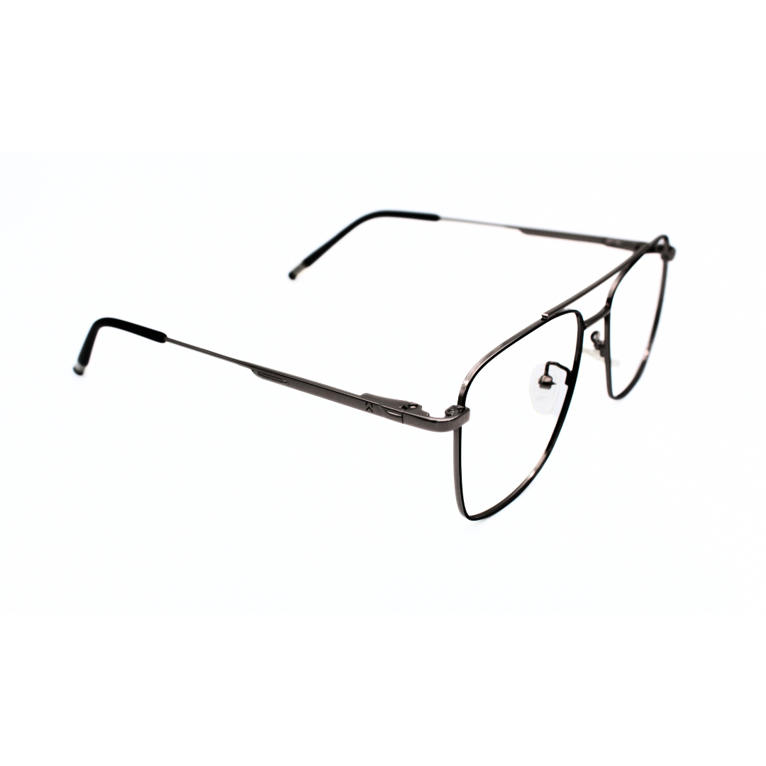 Jubleelens Metal Square5838 Square Black Silver Black Eyeglasses Elevate Your Look with Sophisticated Style