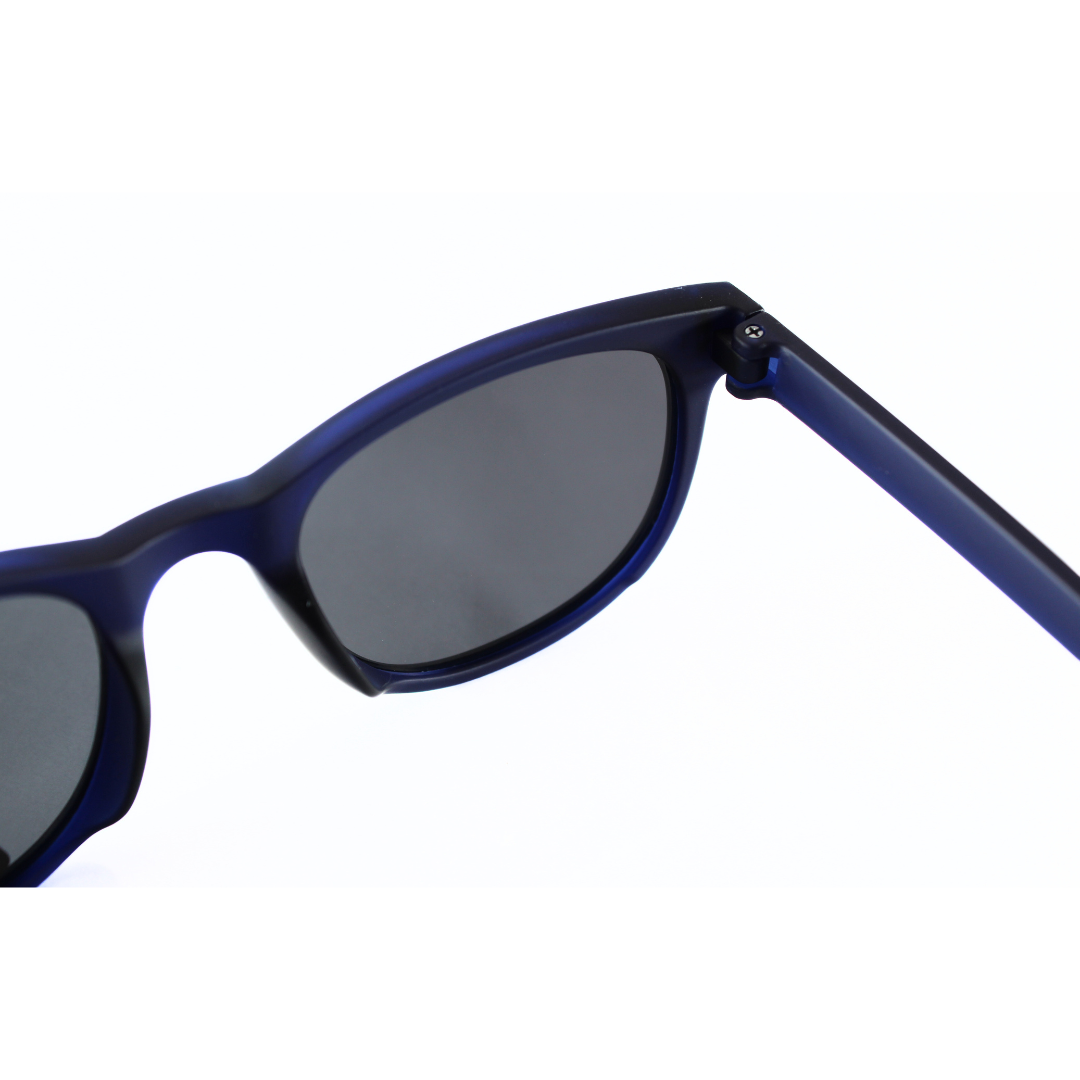 Jubleelens Wayfarer Matte Blue Sunglasses - Black Stylish and Functional, with the Added Benefit of UV Protection, Glare Reduction, and a Modern Matte Finish in a Bold Blue Color