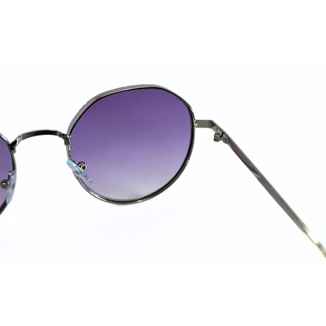 Jubleelens Round Purple Sunglasses - Silver A Must-Have Accessory for Any Wardrobe, with a Versatile and Stylish Design in a Stunning Purple Hue