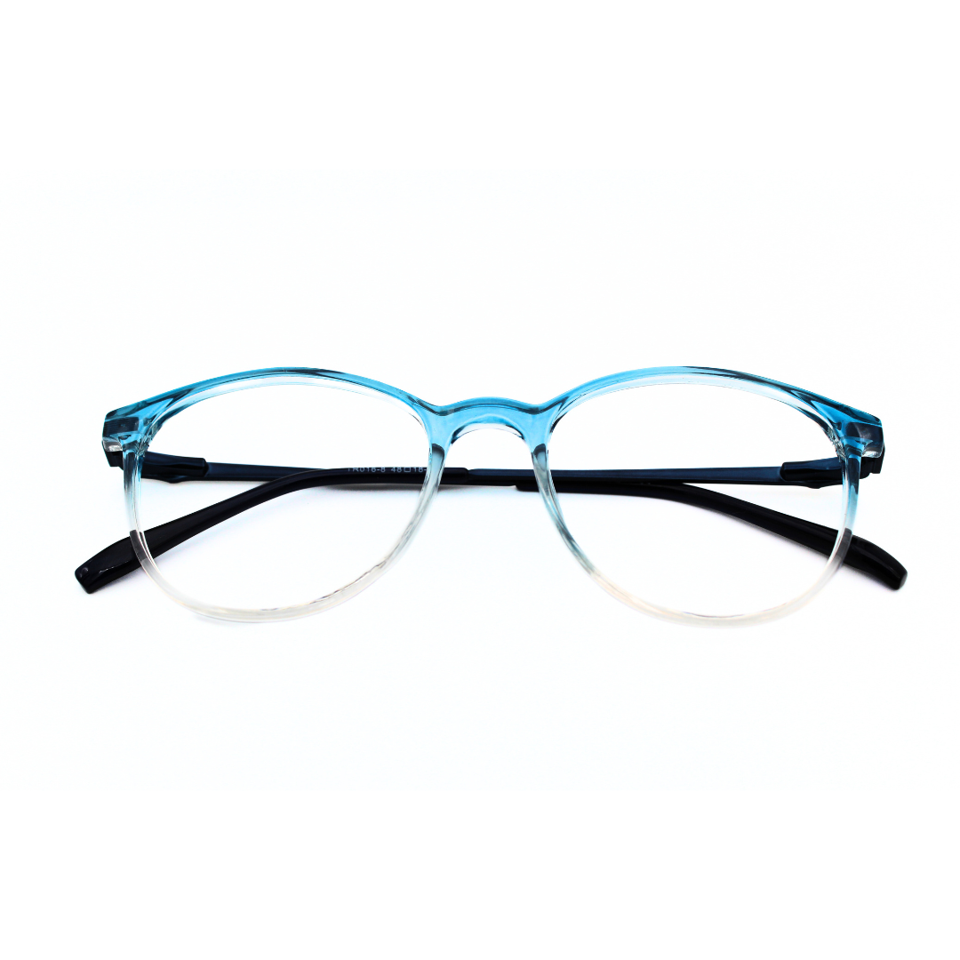 Jubleelens TRO16 Gredle Blue Silver Dark Eyeglasses A Frame for Every Face Shape