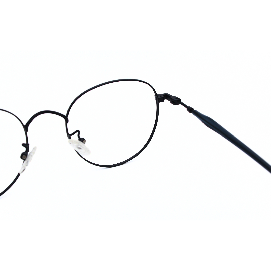 Jubleelens Metal Round Frame 5873 Round Matt Blue Eye Glass - Elevate Your Look with These Stylish and Sophisticated Round Frames