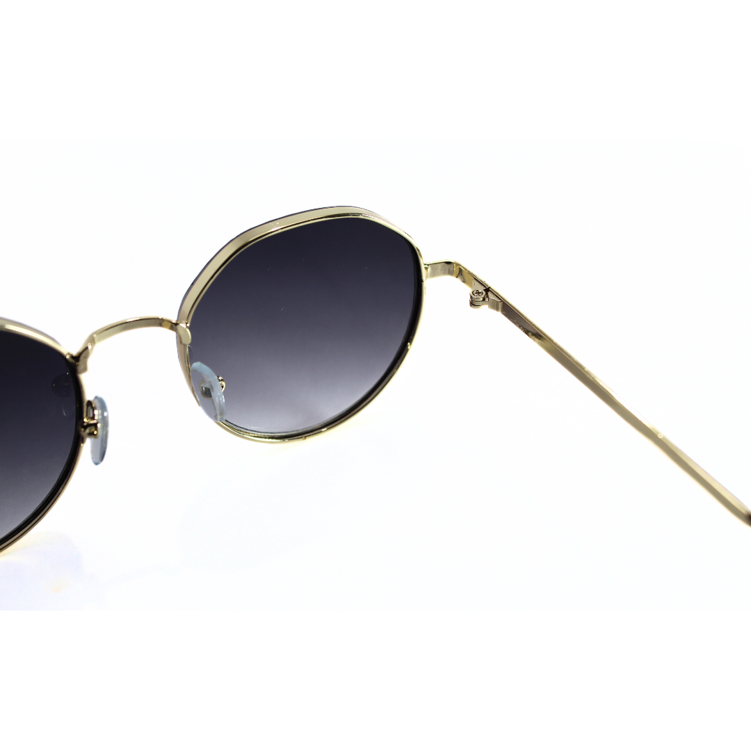Jubleelens Round Grey Sunglasses - Golden Make a Statement with These Unique and Eye-Catching Shades in a Classic Grey Hue, with Superior Sun Protection