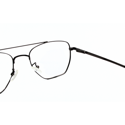 Jubleelens Metal Square5837 Square Gunmetal - Gunmetal Black Eyeglasses Elevate Your Look with Bold Sophistication