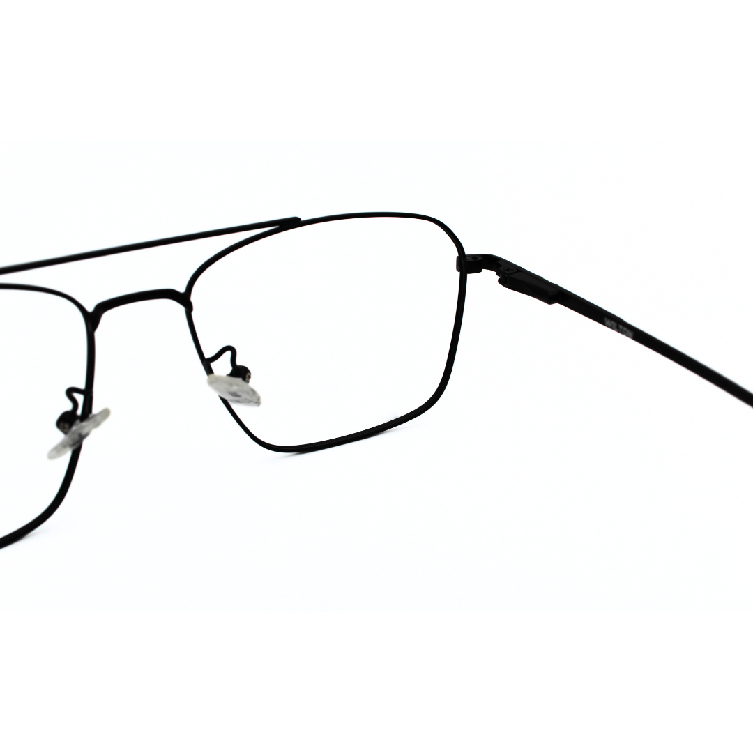 Jubleelens Metal Square5840 Square Matt Black - Black Eyeglasses Elevate Your Look with Sophisticated Style