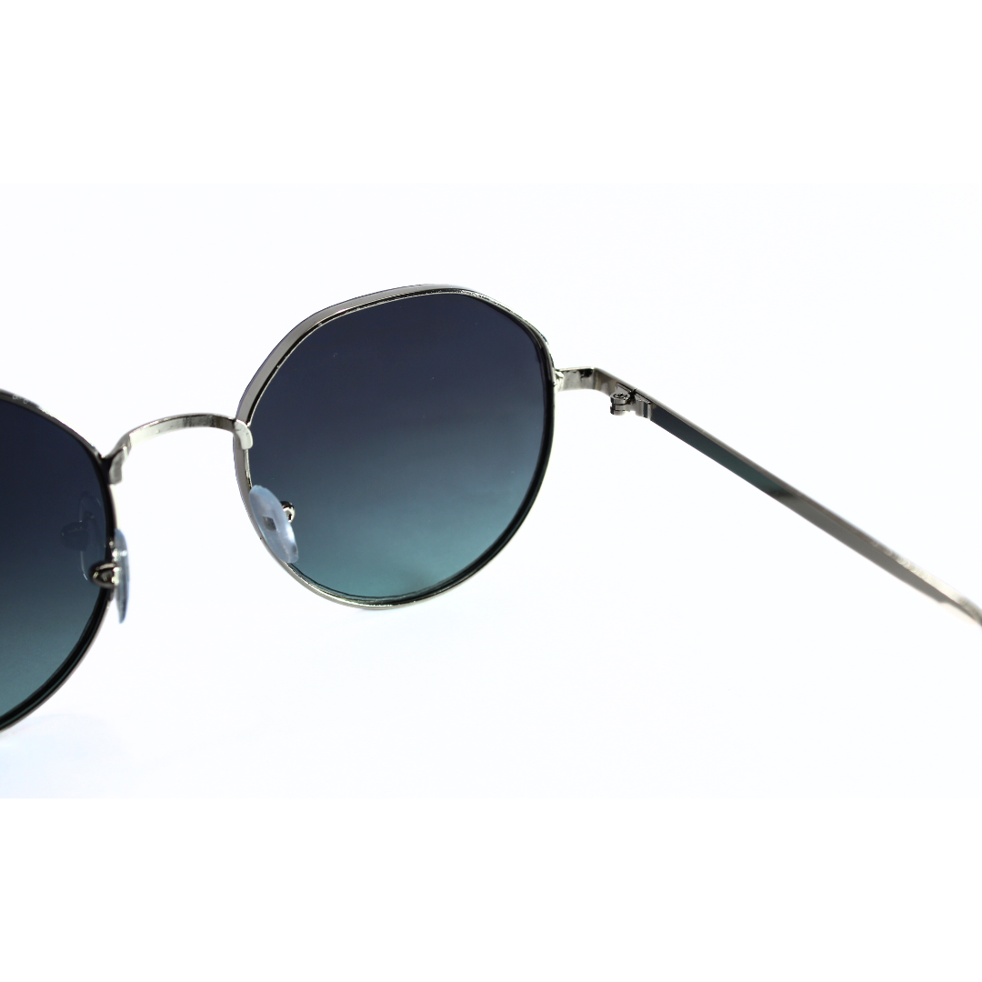 Jubleelens Round Dark Green Sunglasses - Silver Make a Statement with These Unique and Eye-Catching Shades