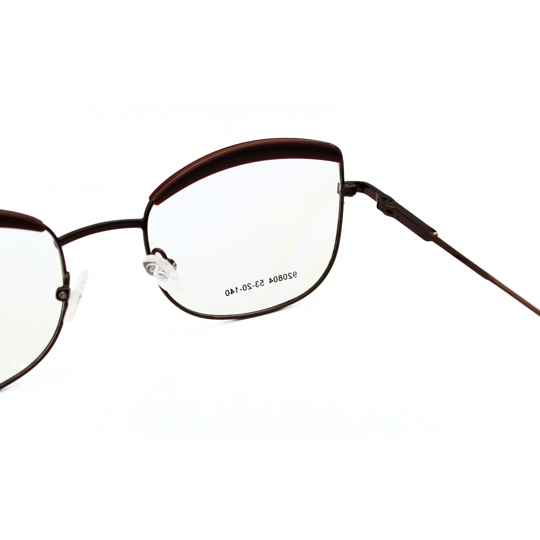 Jubleen's Frame Metal Cat Eye Territ t920804 Cat Eye Brown Eye Glass - Brown The Perfect Accessory for Any Occasion