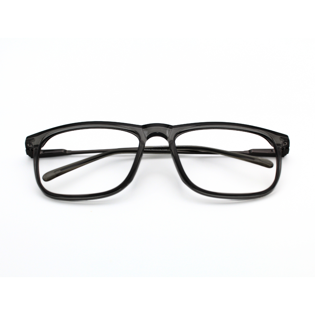 Dark Gray Color Rectangle Eyeglass Frames -Suitable for Unisex Model No. 126703