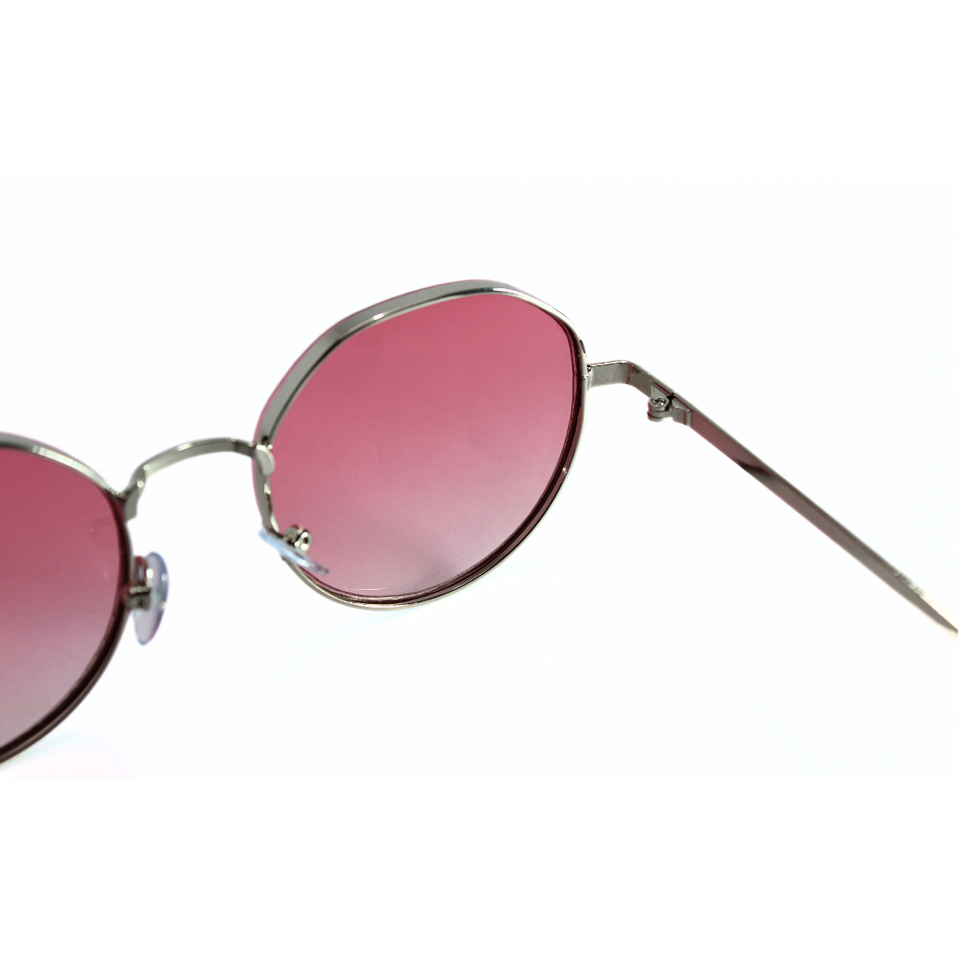 Jubleelens Round Pink Sunglasses - Silver Protect Your Eyes in Style with These Unique and Eye-Catching Shades