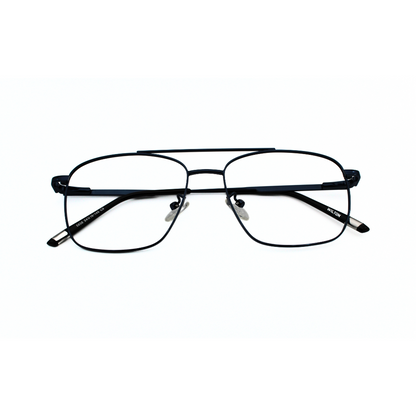 Jubleen's Frame 5838 Square Matt Black Eye Glass - Black Protect Your Eyes in Style with These Matt Black Frames