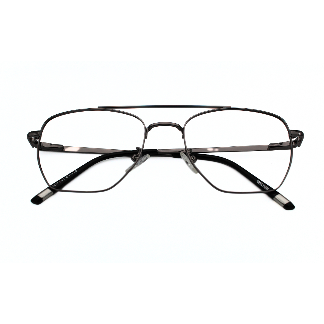 Jubleelens Metal Square5837 Square Gunmetal - Gunmetal Black Eyeglasses Elevate Your Look with Bold Sophistication