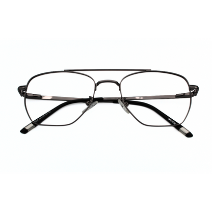 Jubleelens Metal Square5837 Square Gunmetal - Gunmetal Black Eyeglasses Elevate Your Look with Bold Sophistication