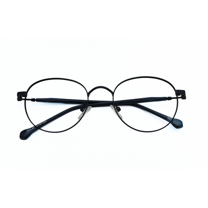 Jubleelens Metal Round Frame 5873 Round Matt Blue Eye Glass - Elevate Your Look with These Stylish and Sophisticated Round Frames