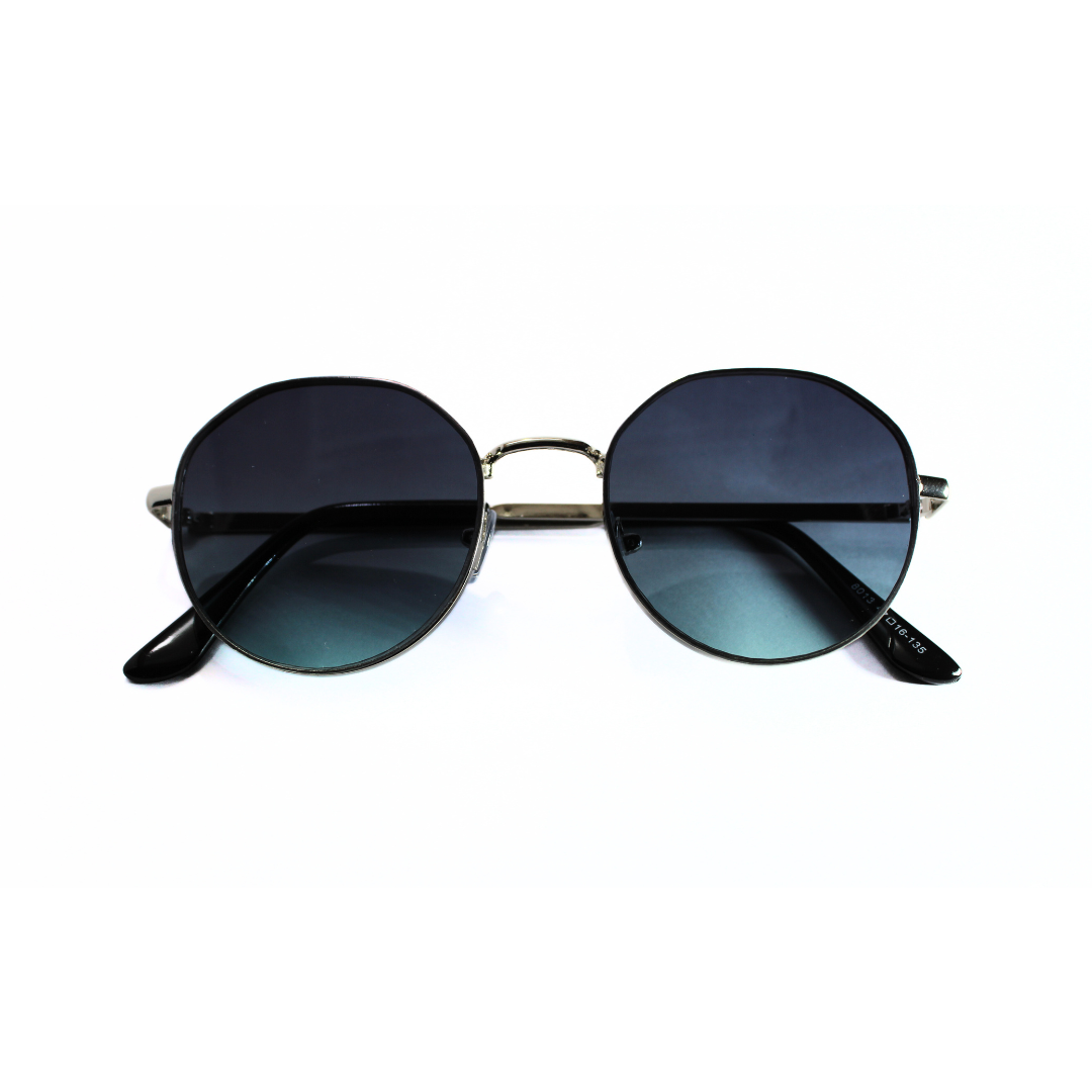 Jubleelens Round Dark Green Sunglasses - Silver Make a Statement with These Unique and Eye-Catching Shades