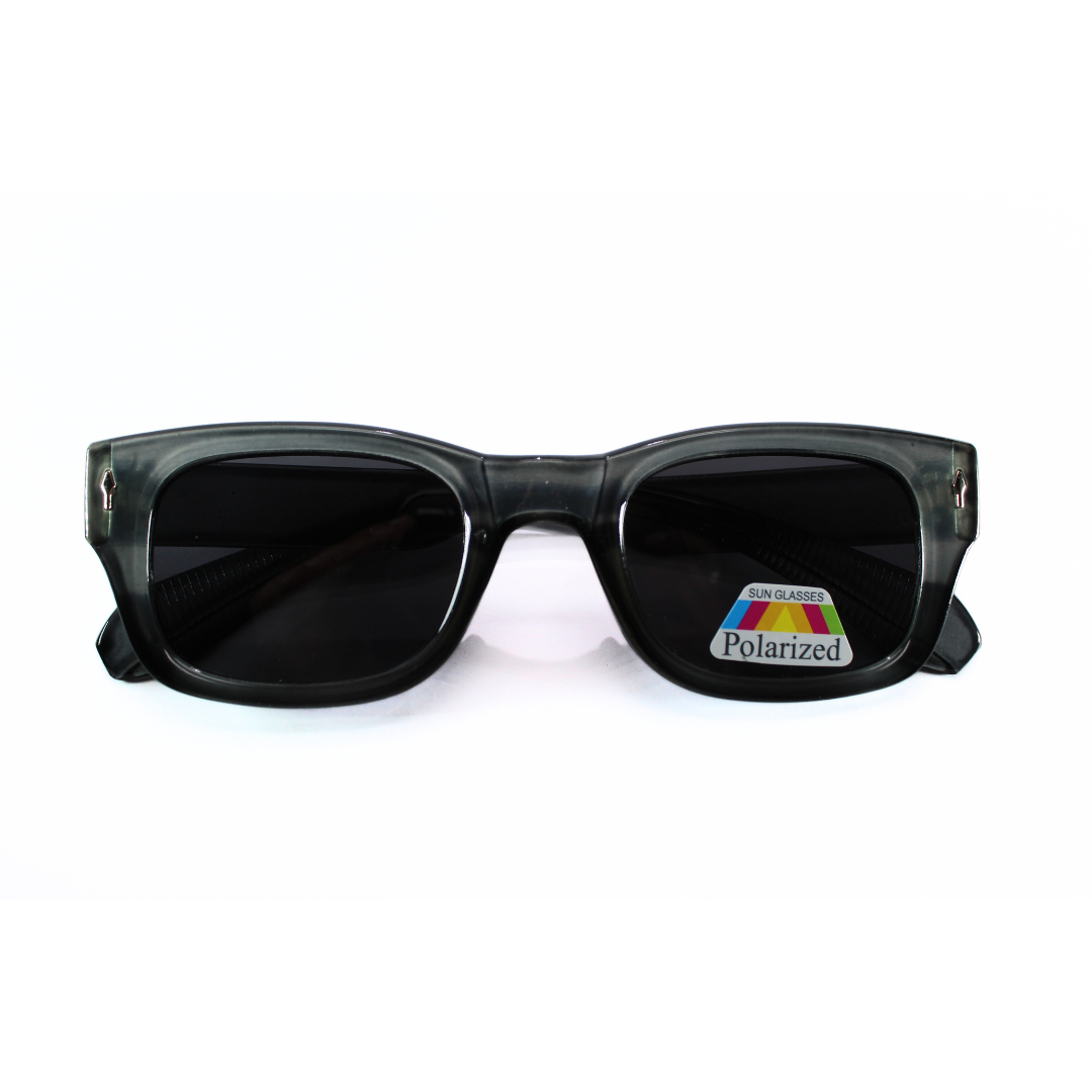 Gray Fashion Vintage Wide Legs Black Color Sunglasses UV400 Square For Men Women