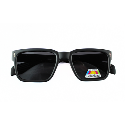 Jubleelens Rectangle Matte Black Sunglasses - Black Polarized A Must-Have Accessory for Any Wardrobe, with a Versatile and Stylish Design and the Added Benefit of UV Protection and Glare Reduction