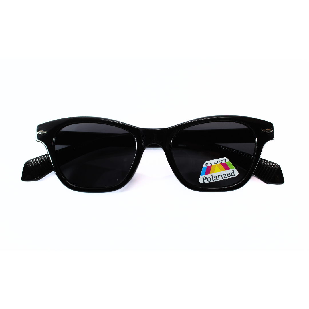 Jubleelens Cat Eye Sunglasses Glossy Black and Polarized for the Ultimate Sun Protection