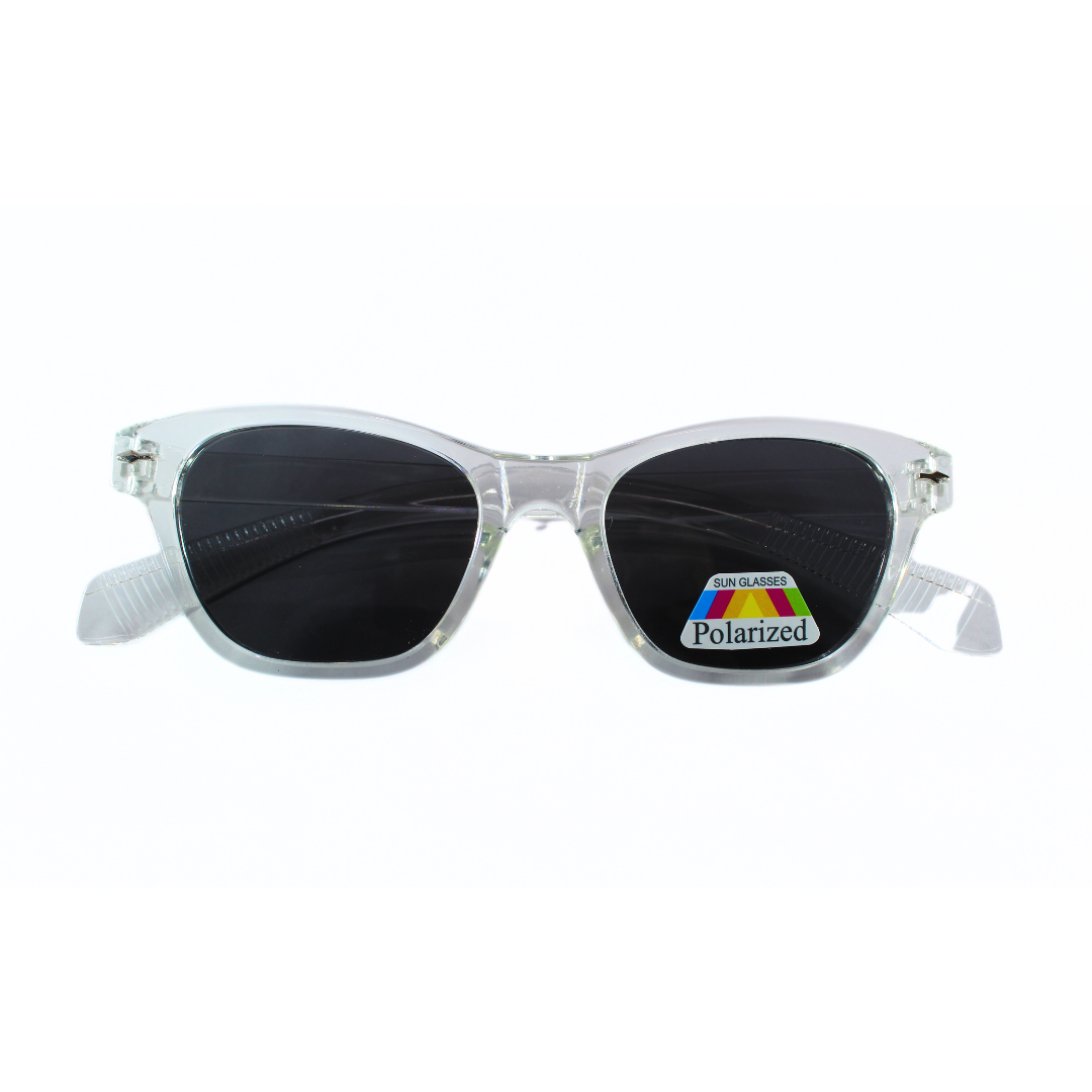 Jubleelens CatEye Translucent White - Black Polarized Sunglasses: Stylish and Functional, with the Added Benefit of UV Protection