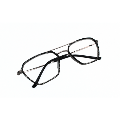 Jubleelens Metal Triangle Tortoise Black Grey Eyeglasses Elevate Your Style