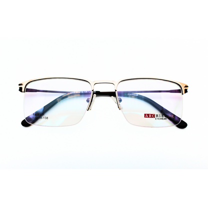 Jubleen's Frame 8983 Supra Golden Eye Glass - Golden Elevate Your Look with These Gold and Brown Frames