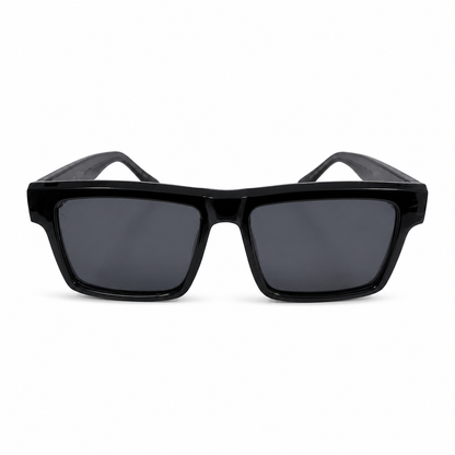 Polarized Square Sunglasses for Men & Women | UV Protected Full Rim Black Frame Eyewear