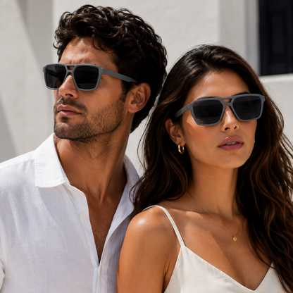 Grey Frame Polarized Sunglasses for Men | Driving & Cycling Sunglasses