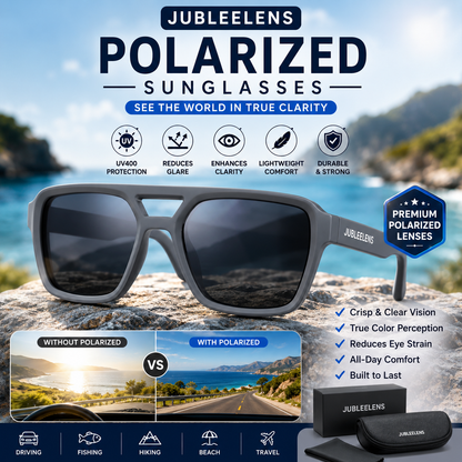 Grey Frame Polarized Sunglasses for Men | Driving & Cycling Sunglasses