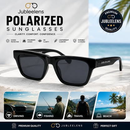 UV400 Polarized Sunglasses | Lightweight Black Frame | Unisex Outdoor Eyewear