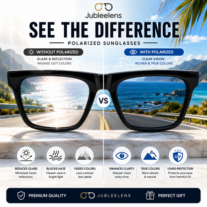 UV400 Polarized Sunglasses | Lightweight Black Frame | Unisex Outdoor Eyewear
