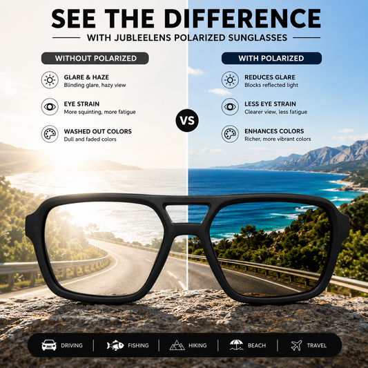 Square Wraparound Driving Sunglasses with UV400 Protection