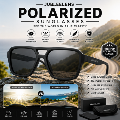 Square Wraparound Driving Sunglasses with UV400 Protection