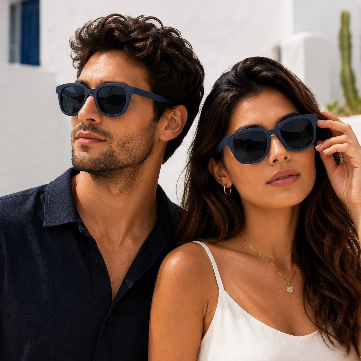 Blue Polarized Sunglasses | UV400 Square Frame for Men & Women
