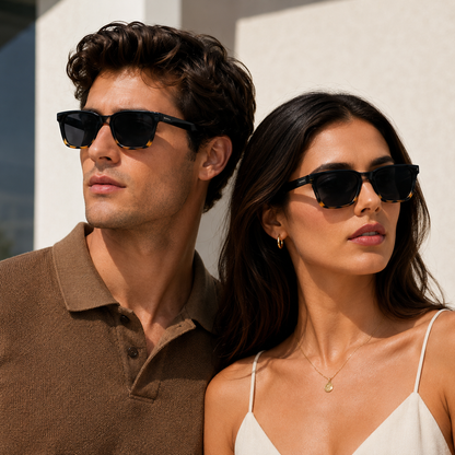 Classic Wayfarer Sunglasses | Black & Tortoise Design | Polarized | UV Protected