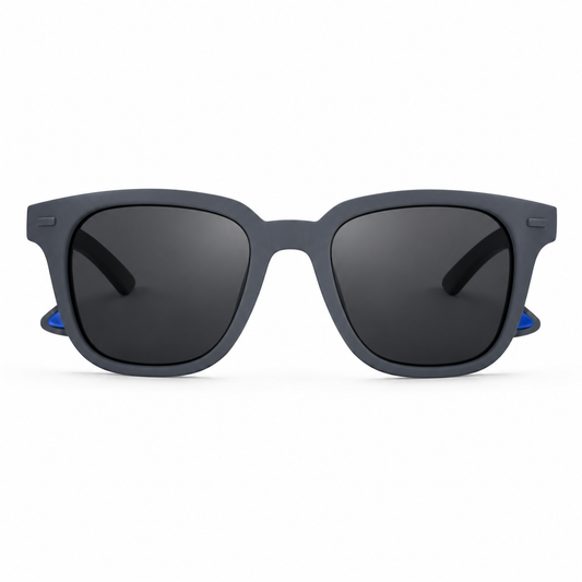 Polarized Sunglasses | Grey Frame with Black Lenses | UV400 Protection